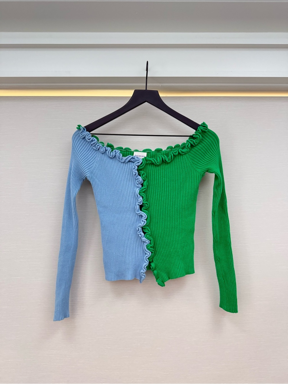 Ruffled Off Shoulder Sweater - Picture 3 of 5